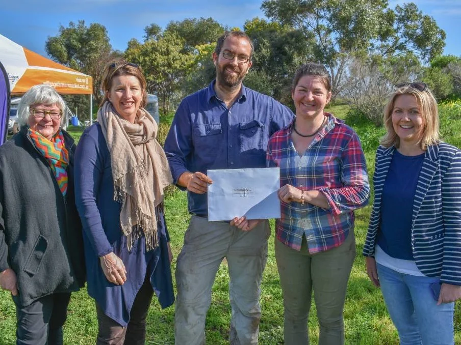 Accepting the Willunga Farmers Market grant Accepting the Willunga Farmers Market grant